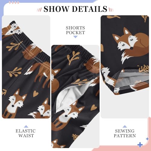 Fox and Love Boys Long Pants Soft Trousers Elastic Waist Kids Lounge Bottoms with Pockets S-XL4