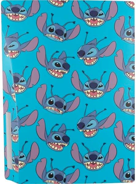 Skinit Decal Gaming Skin Compatible with PS5 Bundle - Officially Licensed Disney Lilo and Stitch Face Expression Pattern Design