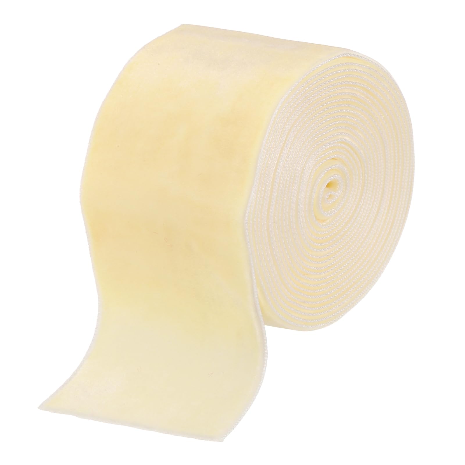 sourcing map Velvet Ribbon 2 Inch x 3 Yard Single Face Spool Silky Velvet Fabric for Bouquets DIY Crafts Gift Wrapping Wedding Party Beige โ image 1