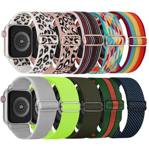 Image of 10 Pack Stretchy Bands Compatible with Apple Watch Band Women Men
