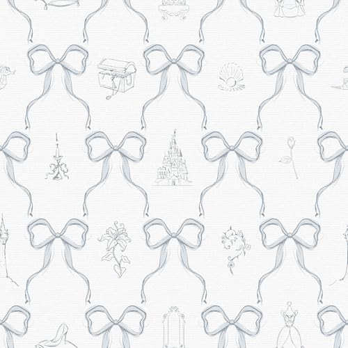 RoomMates Disney Princess Bows Blue Peel and Stick Wallpaper