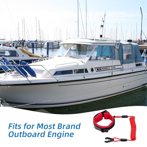 NICENEEDEDed Notausschalter Armband Für Boote 5.3 Fuß Verstellbares Sicherheits Notausschalterband Für Boote Motor Halteseil