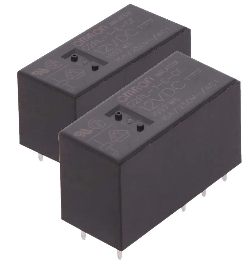 G2RL-1-E-CF-DC12, 12V DC, 12vdc, 16A, Power PCB Relay (Pack of 2)
