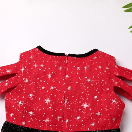 IBAKOM Toddler Girl Halloween Witch Dress Shiny Sequins Princess A-Line Tulle Dress Flower Girl Birthday Wedding Outfits4