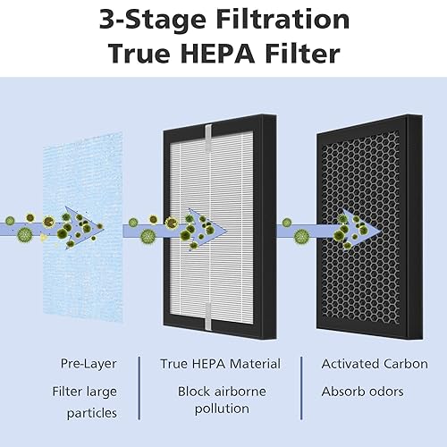 Ecleanfy P1802/P1801/R1 P1801 P1802 Filter Compatible With Yiou R1 Air Puri-Fier And Elechomes P1801/P1802 thumb #2