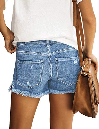 Image of MODARANI Denim Shorts for Women Distressed Jean Shorts Ripped Summer Hot Short