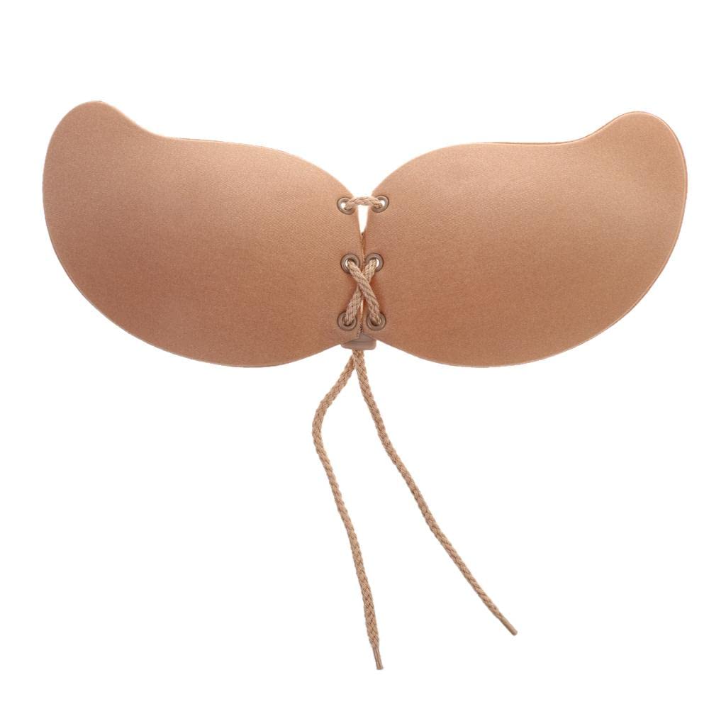 nivaa Silicone Adhesive Stick Push Up Strapless Invisible Backless Bra A Beige-picture-48