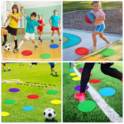 Marcadores de puntos circulares COLLBATH en TPE antideslizante con diseño colorido juego de 6 piezas 3