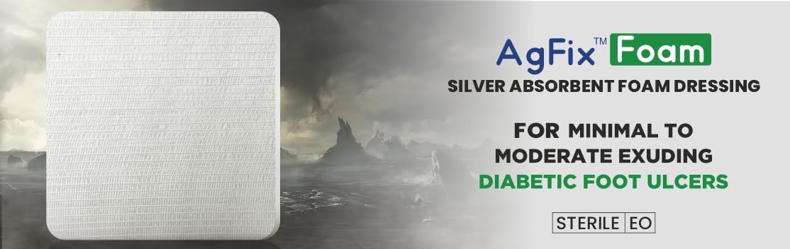 4-LB Multi-Layer Compression Bandaging System (Combi Pack) + Foam Silver Wound Dressing, AGFIX Dyna Size : 5x5cm, pack of 5 — Amazon image 6