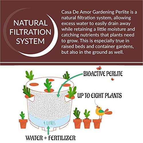 Image of Casa De Amor Perlite for Hydroponics & Horticulture Terrace Gardening Soil Conditioner Healthy Root Growth Retains Moisture Allows Aeration- 5 kg