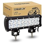 RIGIDON LED 作業灯 デッキライト ワークライト バックライト 12v-24v兼用 9インチ トラック用 54W 狭角 スポットライト 防水 2個