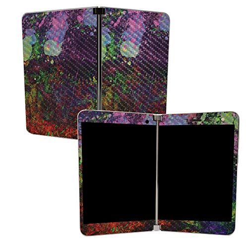 Image of MIGHTY SKINS MightySkins Carbon Fiber Skin for Microsoft Surface Duo - Paint Drip | Protective, Durable Textured Carbon Fiber Finish | Easy to Apply, Remove, and Change Styles | Made in The USA