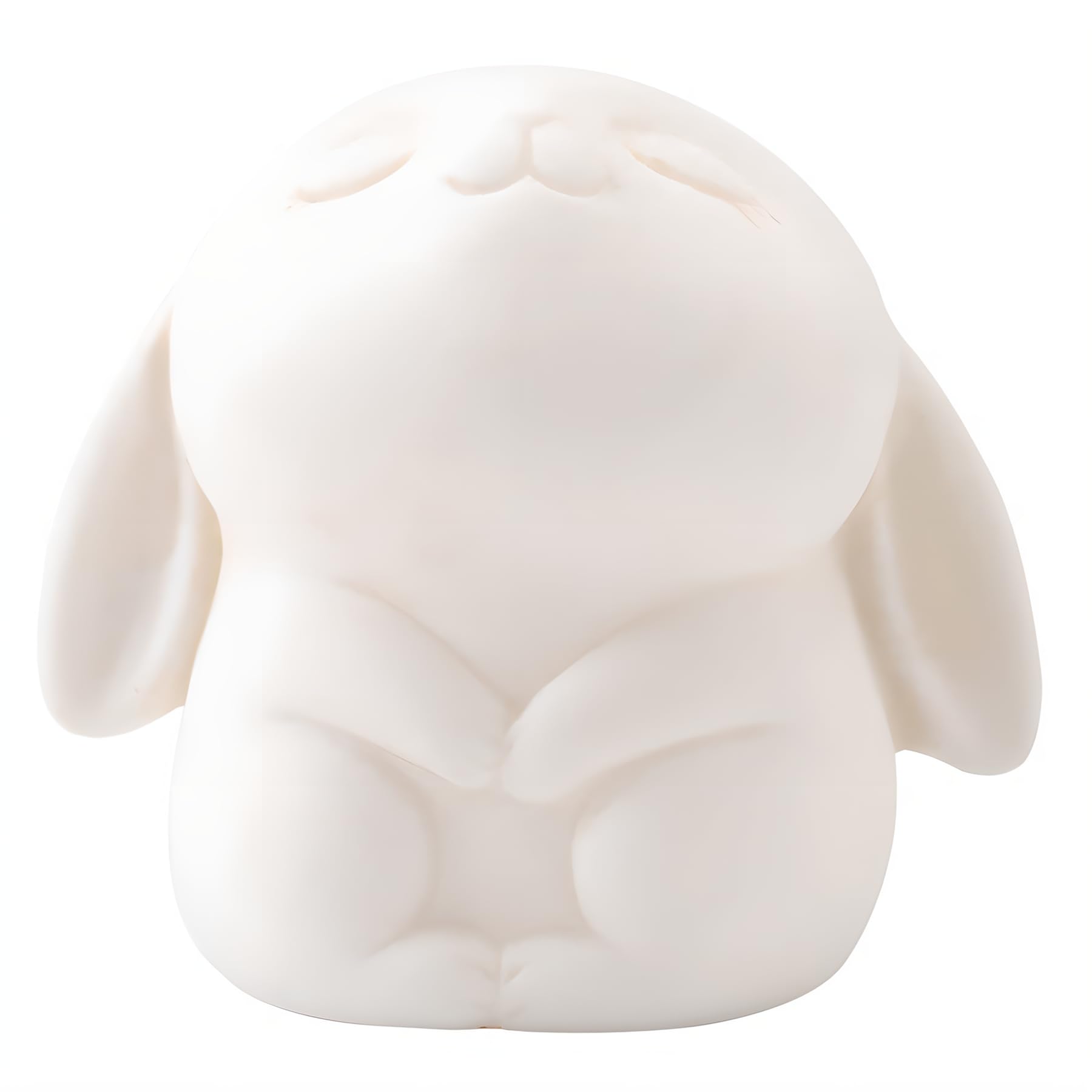Hand-made Tea Pet Rabbit White Porcelain Bunny Mini Cute Statue Living Room Tea Table Decor (A)