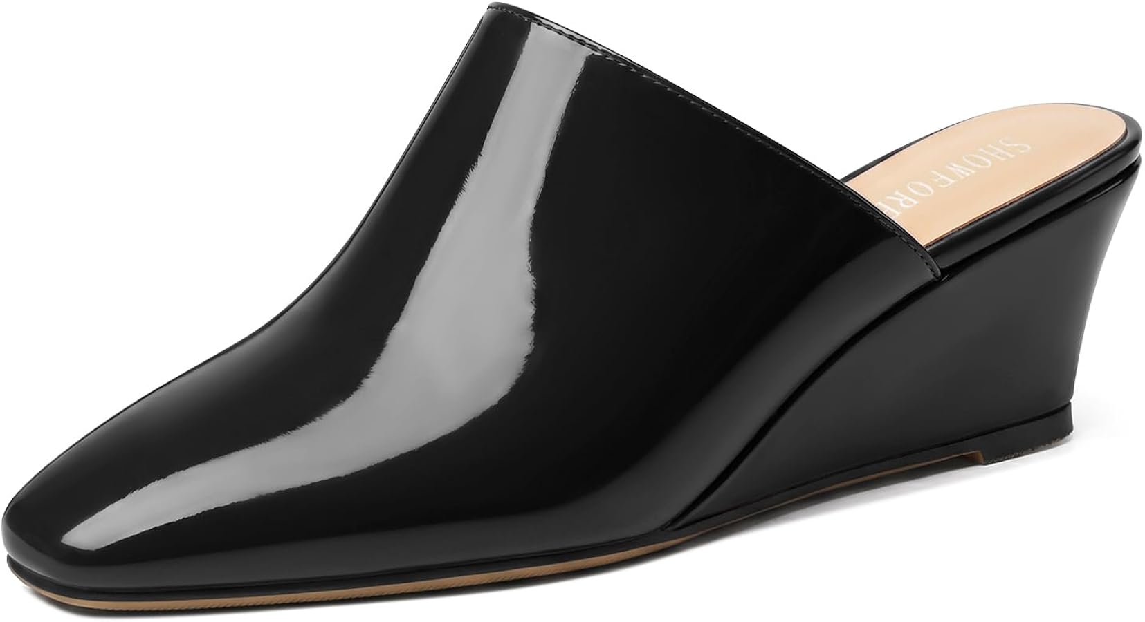 靴 PELLCO wide square mule Amazon.com | SHOWFOREST Black Women's Closed Toe Wedge Mules Slip