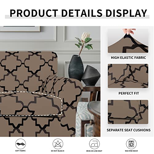 Image of Easy-Going 2 Pieces Stretch Sofa Slipcover for Armchair Washable