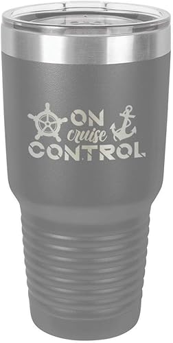 Miniatura 13 de ON CRUISE CONTROL Vaso verde de 30 onzas con popote y tapa superior deslizante Taza de viaje de acero inoxidable Comparar con Yeti Rambler