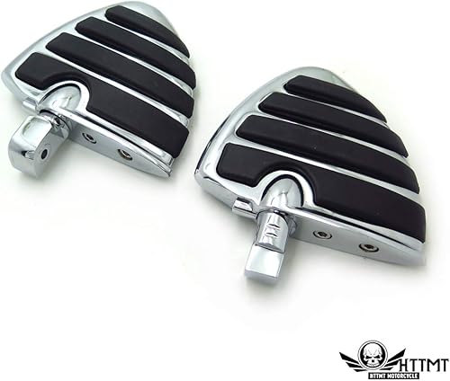 Miniatura 2 de HTTMT MT312-G+PA003- Mini tablas de suelo cromadas con adaptadores compatibles con V-Star 1000 650 Royal Star V-Max Virago Stryker