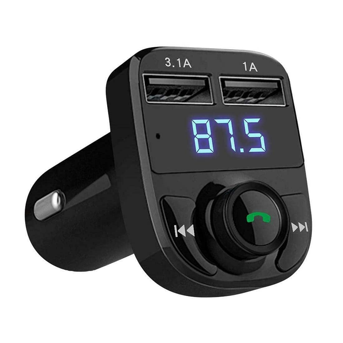 Car Bluetooth- CAR X8 FM Transmitter Car Kit for Hands Free Call Receiver/Stereo Music Player/TF Card/Aux Mobile Connector and USB Mobile Charger for All Smartphones - (Black)-image-11