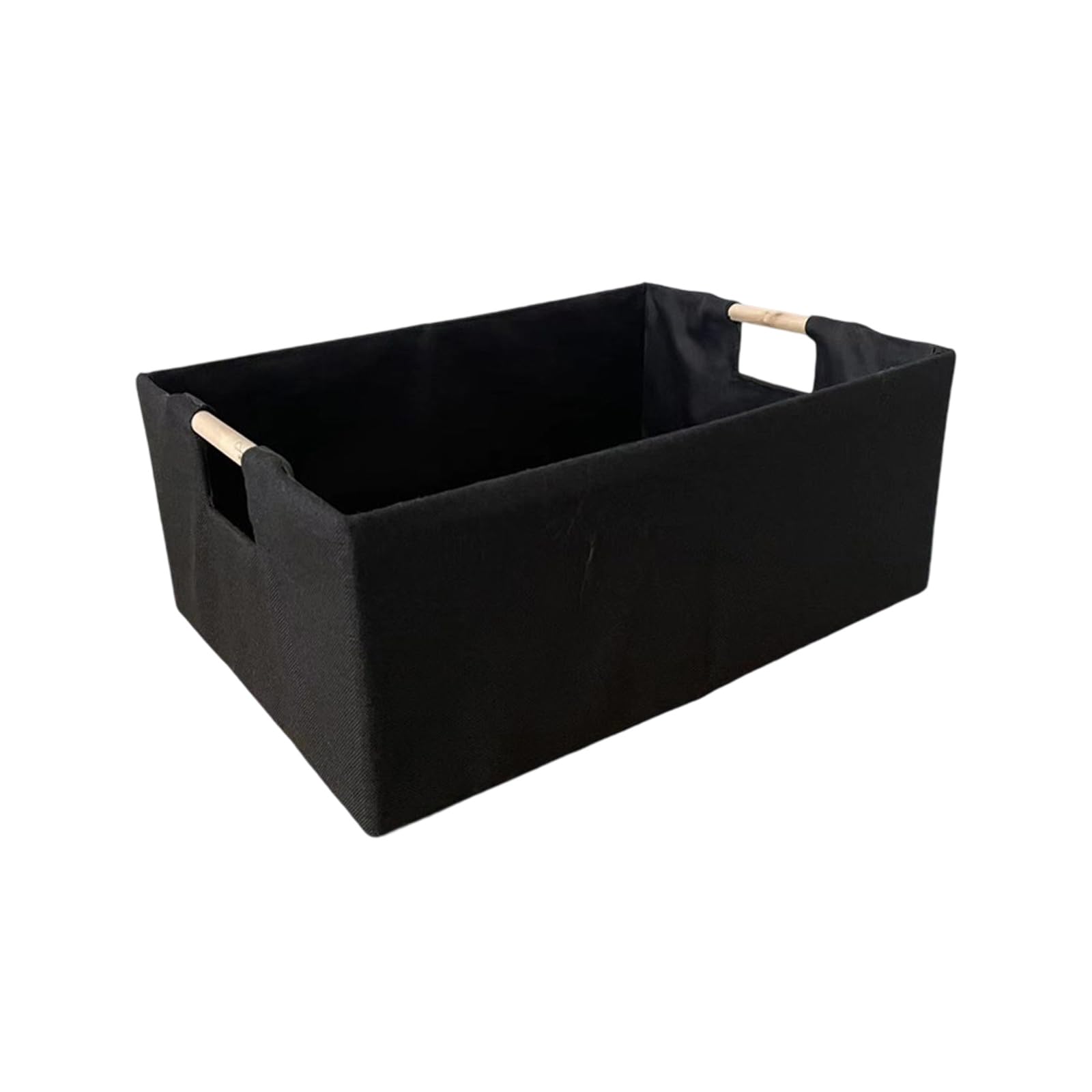 Multipurpose Linen Organizers Box Sturdy Cardboard Structure Comfortable Wood Grip Designs Sturdy Fabric Desktop Organizers Basket