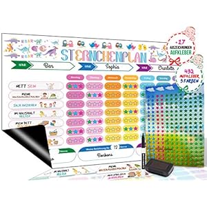 Brute Strength – Weekplanner uitwisbaar magnetisch, Duits, magnetische Sterrenkalender beloningssysteem voor maximaal…