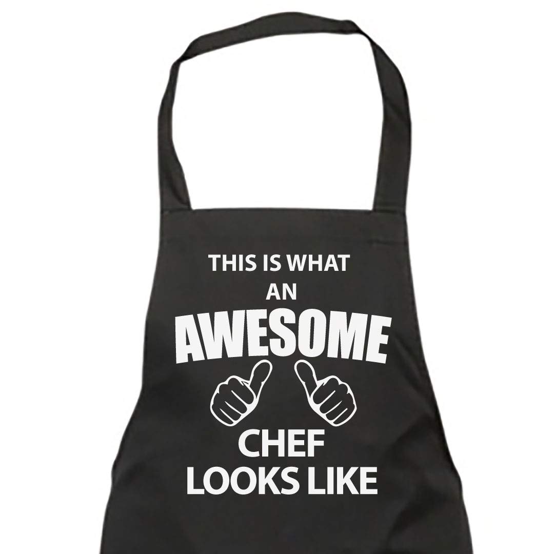 60 Second Makeover Limited This Is What An Awesome Chef Looks Like Black Apron Novelty Gift Chef House Warming Kitchen Present Mothers Day
