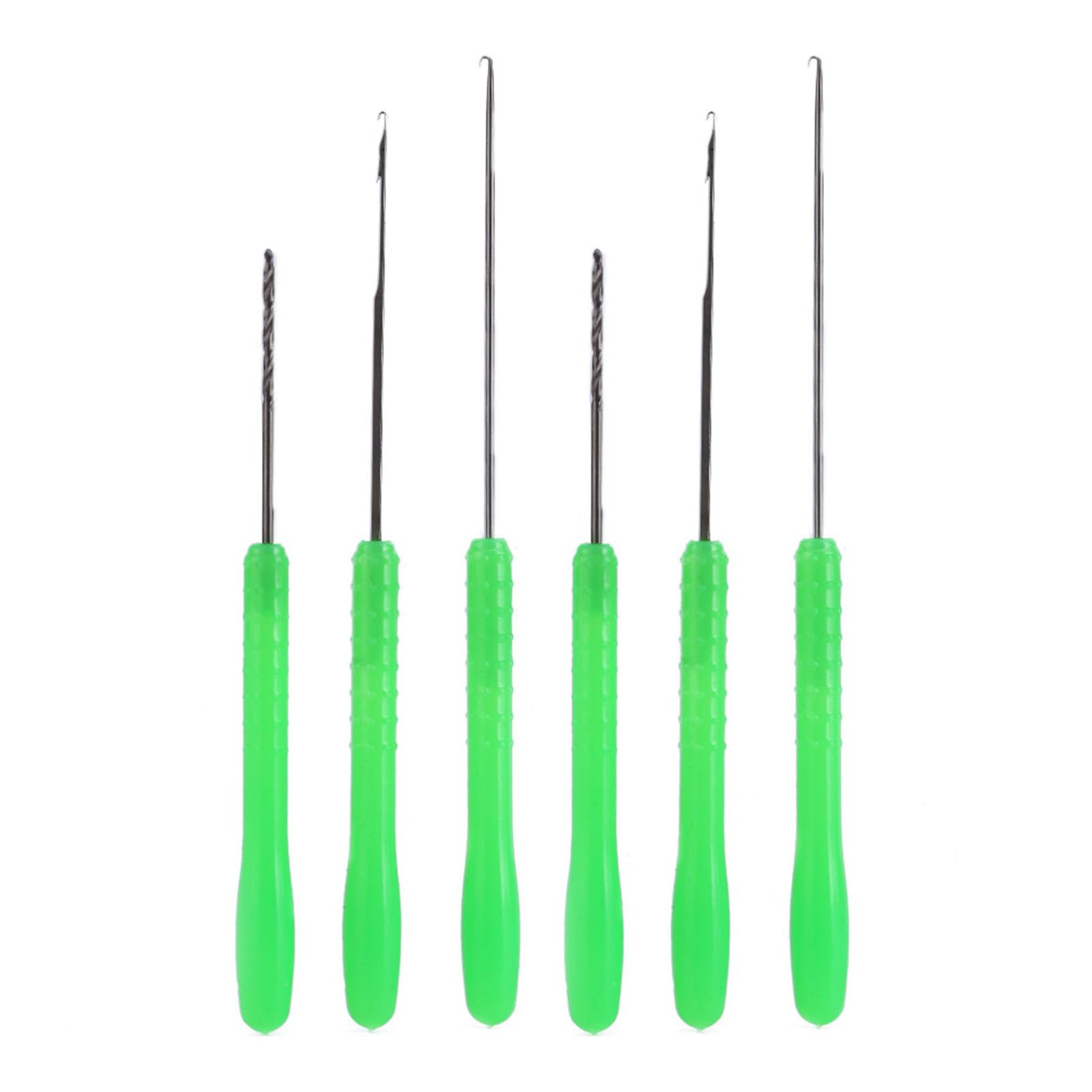 Dpofirs Set di Aghi per Esche da Pesca, Kit di Aghi per Perforazione Esche e Kit di per Uncini con Punte Sottili e Impugnatura Ergonomica, per Realizzare Rig e Linee di Fissaggio