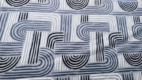 Image of Amazon Brand - Umi King Size Cotton Bedsheet 90x108 Inches with 2 Pillow Covers | Elegant Striped Design | Soft 210 TC Pure Cotton Double Bed Sheet