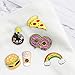 GuassLee 6PCS Cute Creative Lapel Brooch Pin Set - Fashion Cartoon Pizza Burger Enamel Novelty Fast Food Metal Pin Badges for Women to Decorate Hat Clothes Backpack