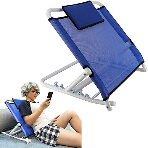 Back Rest Lumbar Support Back Rest,Adjustable Backrest Bed Foldable High-Carbon Steel Backrest Bracket Elderly Bed Recliner Bed Back Cushion for Elderly Disabled and Lazy Backrest Patient