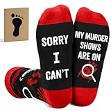 True Crime Gifts for Women - Comfy Socks for Murder Show Junkies & Mystery Lovers - Serial Killer Merchandise - Unique Gift for True Crime Fans