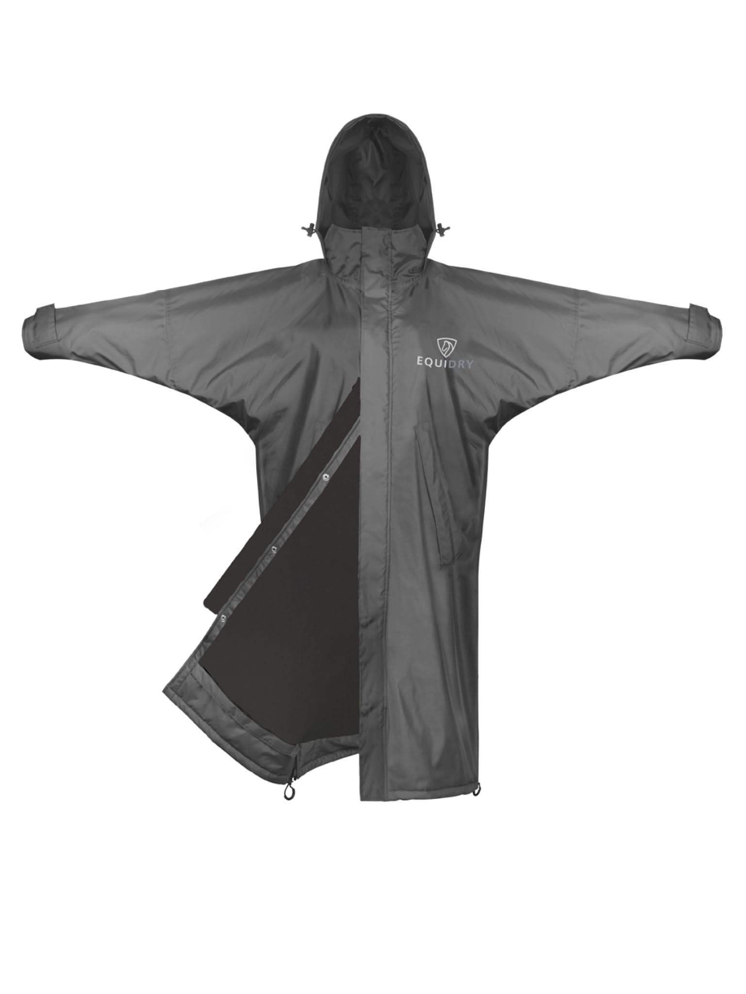 EQUIDRY Equestrian Coat (UK, Alpha, S, Regular, Regular, Charcoal)