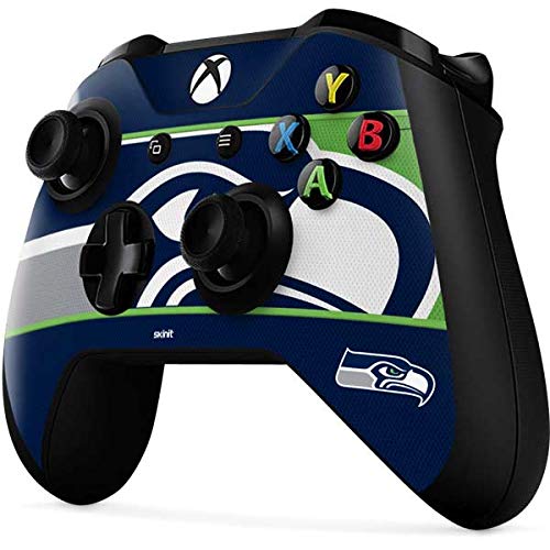 Skinit Decal Gaming Skin Compatible with Xbox One X Controller - Officially Licensed NFL Seattle Seahawks Zone Block Design