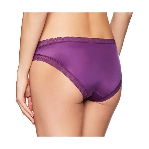Amazon-Brand-Mae-Womens-Smooth-Microfiber-Bikini-Underwear-3-Pack Amazon Brand - Mae Women's Soft Microfiber Bikini Panty with Lace, 3 Pack,Deep Ocean/Charcoal Grey/Plum,Small