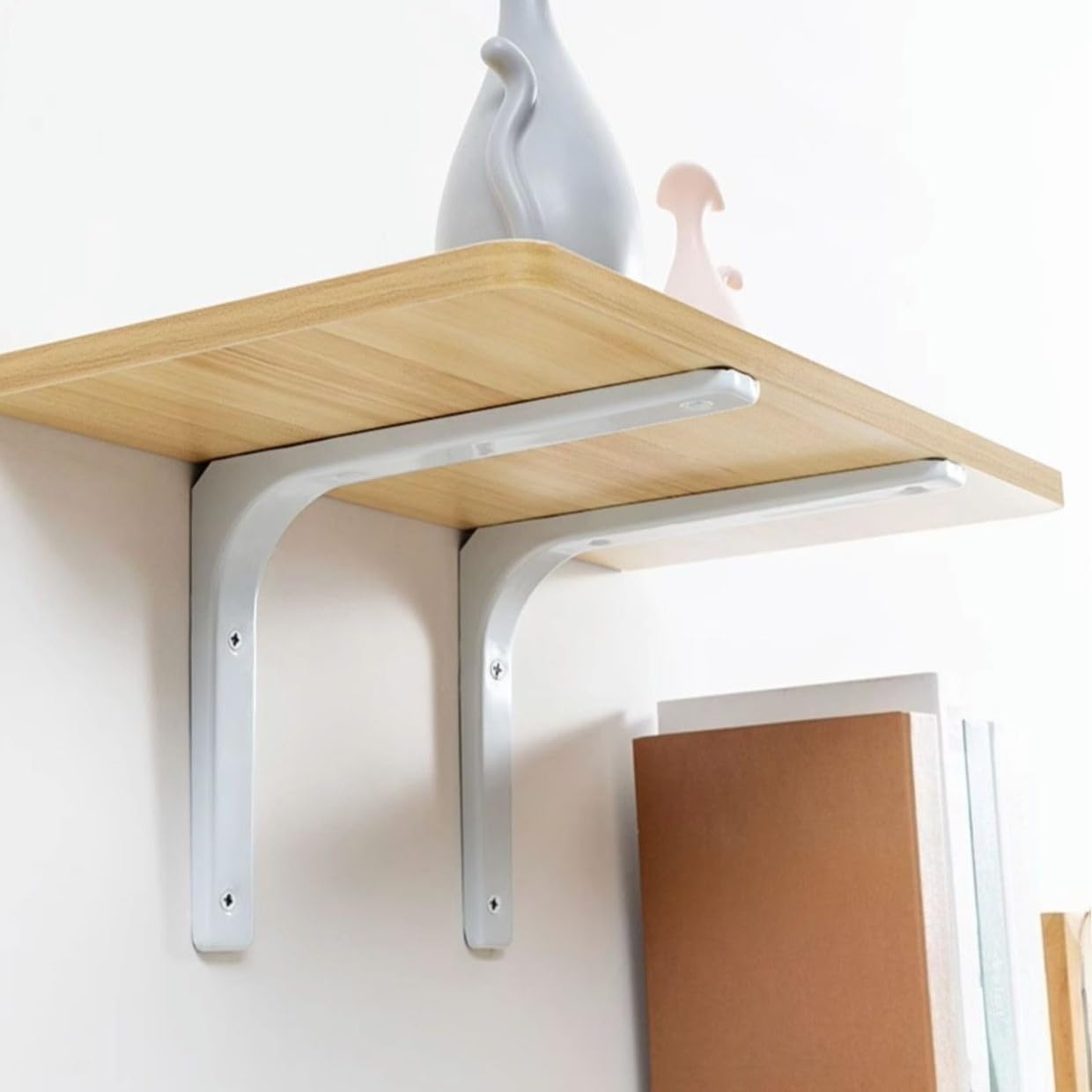 2 PCS Right Angle Triangular Steel Bracket Home Kitchen Shelf Metal Fixed Bracket Hardware Supports Brace Large Size 12.5*12.5*2cm
