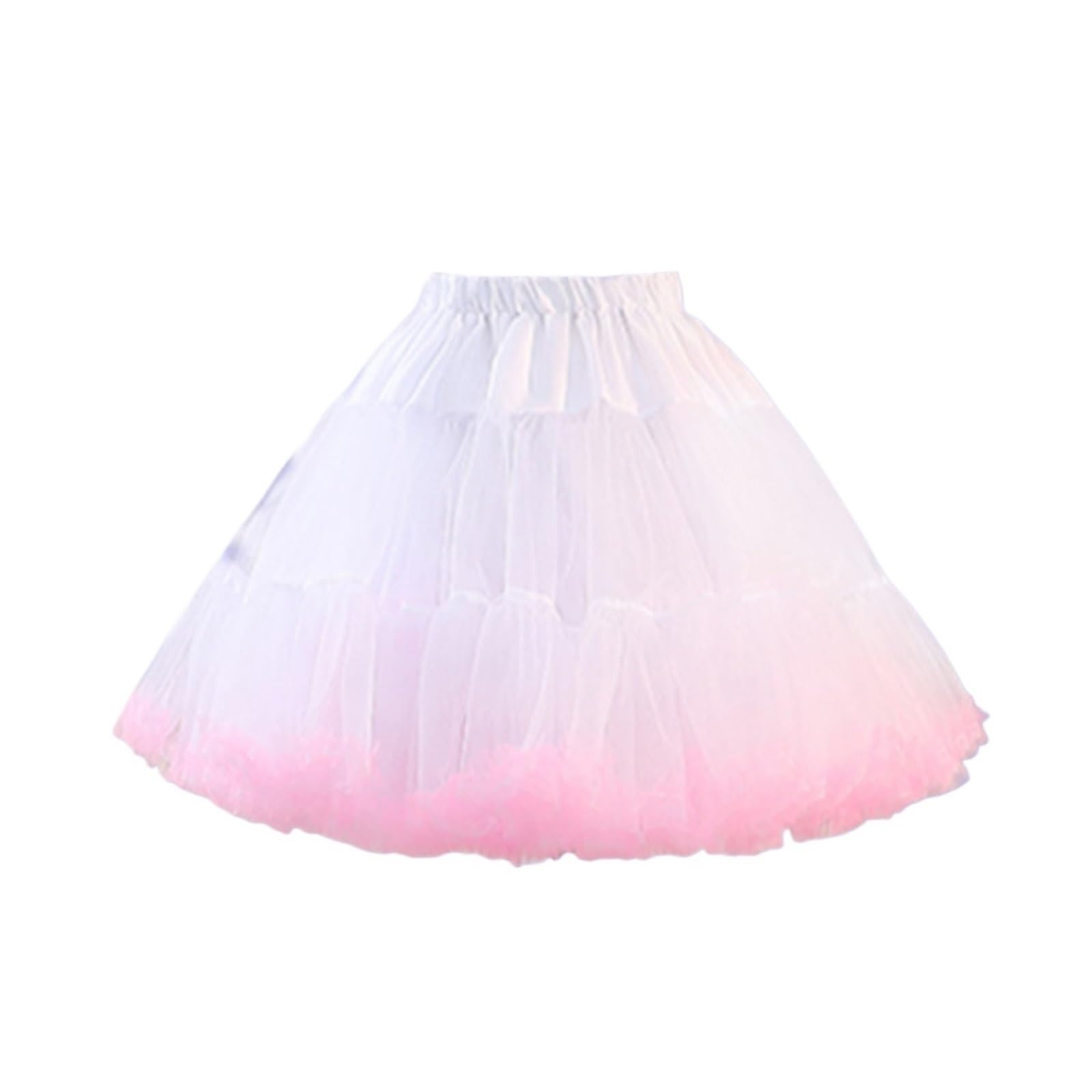 Braut-Krinoline, Damen-Unterrock for Partys, weiß/schwarz, Ballettrock, Tutu, bauschig, Cosplay-Unterrock