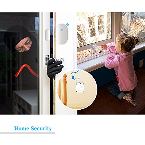 Home Security Expandable Wireless Door Open Chime Door Entry Alarm With Operating in Range 320 feet/52 chimes/1 Magnetic Door Chime Sensor & 1 Plug-in Receivers - Thumbnail 6