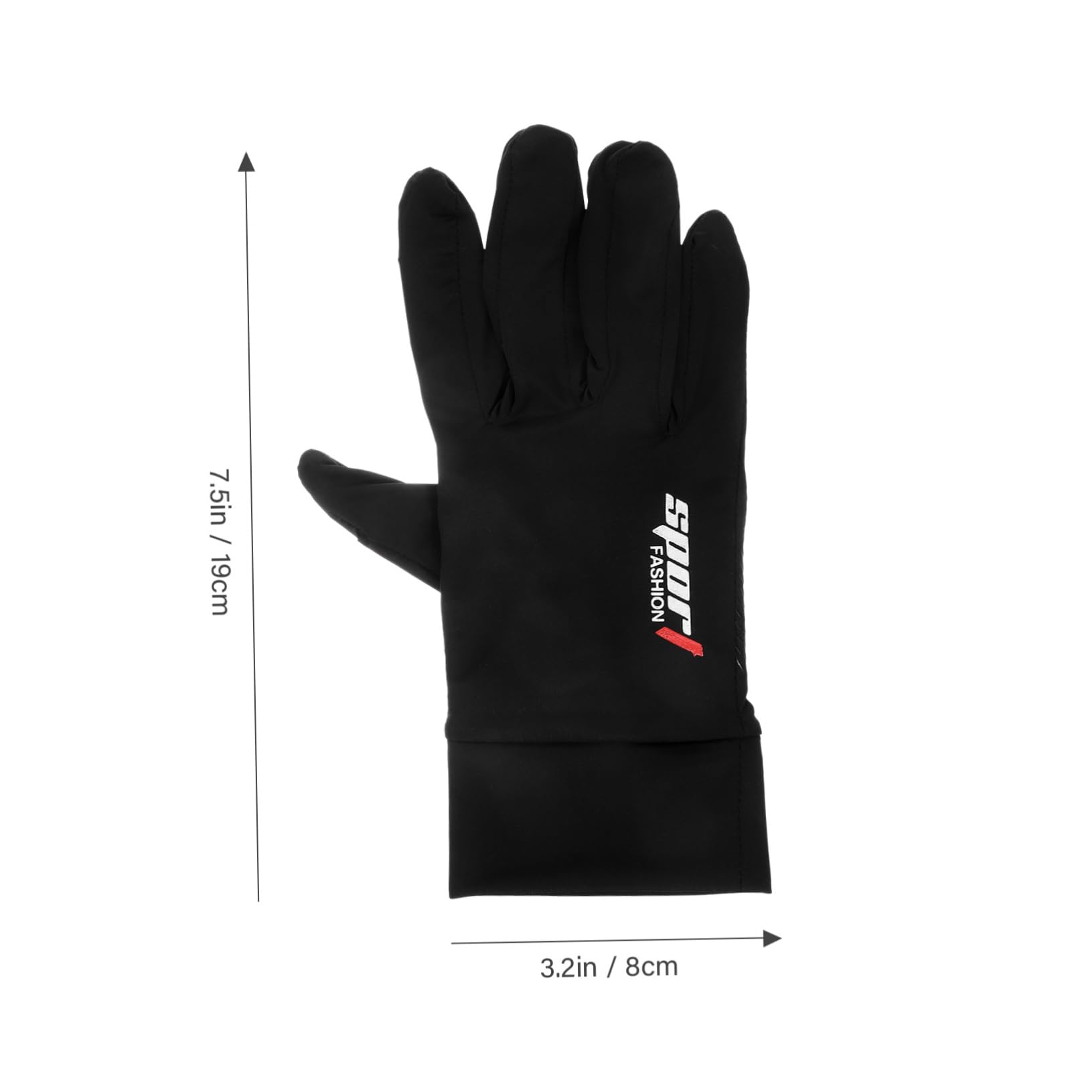 FOMIYES 1Pair Reflective Cycling Gloves for Men and Women Full Finger Biking Gloves with Ergonomic Design Durable Grip and Enhanced Night Visibility Black