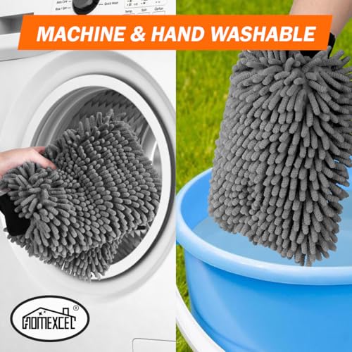 HOMEXCEL 2 Pack Microfiber Mitt