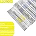 100 Pack 20Ga 1Inch Sterile Disposable Injection Needl with Cap for Scientific and Industrial Dispensing Needl Accessories