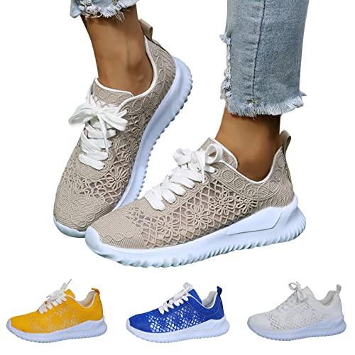 Chaussures de course chaussettes à semelle compensée pour dames en gris - 2