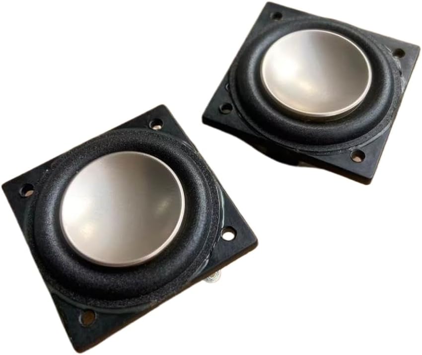 2PCS 1.25 Inch (32mm) Full Range Speaker with Aluminum Frame and Foam Surround, 3W, 3 Ohm