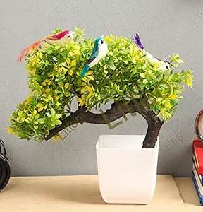 Litleo Tree with 3 Birds on it, for Home Office or Gift, Artificial Plant (1)