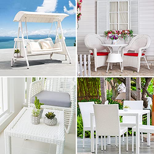 Wicker Repair Material， Flat Synthetic Rattan Weaving Material Plastic Rattan For Knit And Repair Chair Table,Storage Basket,Ect (White A) #TOP5