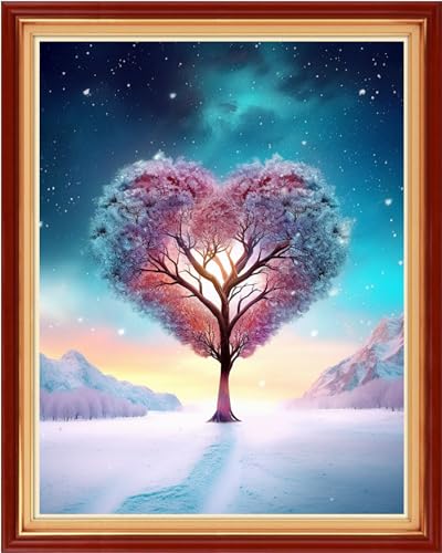 Image of Dimensean Stamped Cross Stitch Kits Full Range of Embroidery Patterns Starter Kits for Beginners Adult DIY Cross Stitches Needlepoint Kits 11CT-The Giving Tree 16x20 inch