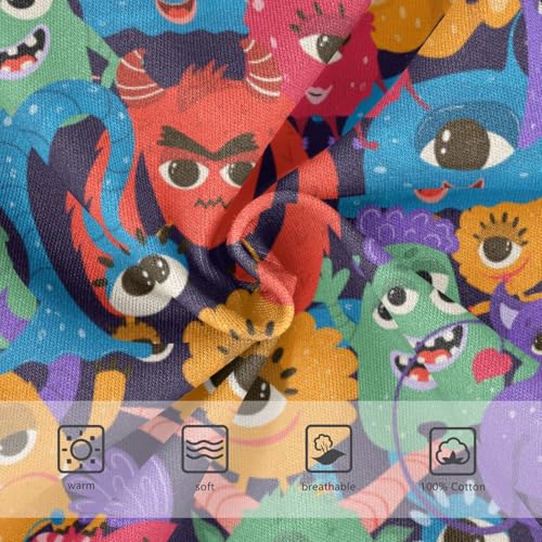 Boys' Exclusive Briefs Toddler Underwear 95% Combed Cotton Boxerbriefs 2T Colorful Monster Pattern 413