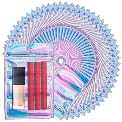 La mejor selección de Cierres herméticos comprados en linea. 43 OranSee Bolsa Hermética, 50 Piezas de Color Holográfico, Cierre Resellable Bolsas de Almacenamiento con Agujero para Colgar, Aluminio por Ambos Lados(10 x 15cm)