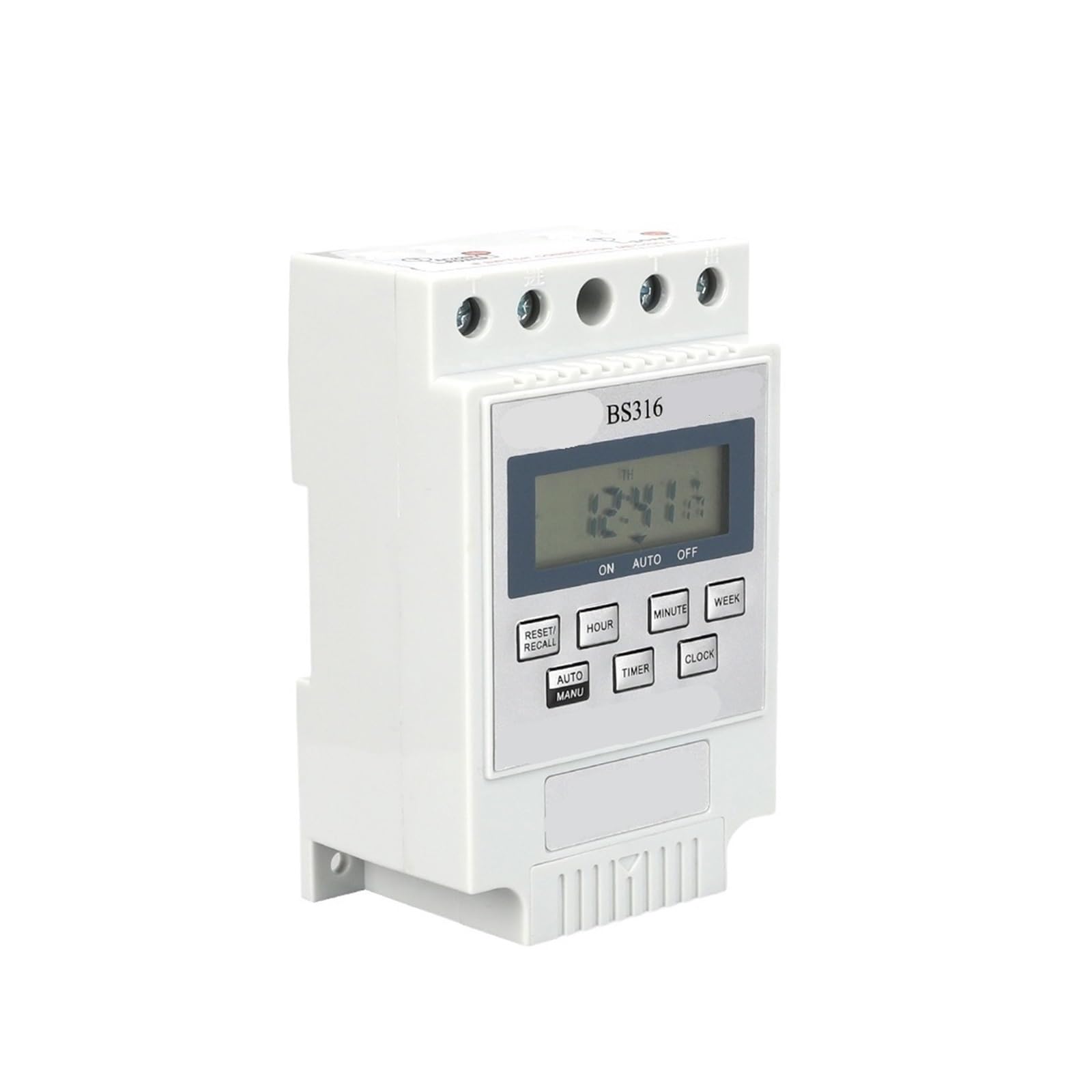 Zeitschaltuhr-Relais KG316T, 220 V, 24 Stunden mit 10-maligem EIN-/Ausschalten pro Tag, Zeiteinstellbereich 1 Minute bis 168 Stunden(White 110V)