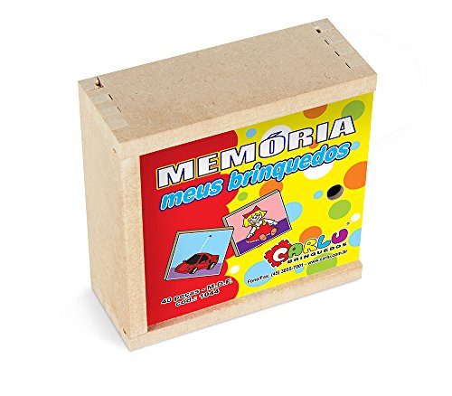 Carlu Brinquedos - Jogo da Memória, 3+ Anos, 40 Peças , Color Multicolorido, 1044