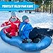 Slippery Racer AirDual Adults and Kids Inflatable Sledding Snow Tube Sled Rider with 4 Reinforced Handles for 2 Riders, Blue