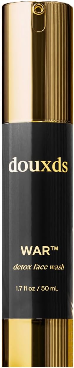- douxds WAR™ Detox Face Wash, Pore Cleaner Aloe Vera, Natural Skin Care Charcoal Face Wash, Men's Skin Care, Acne Treatment For Face, Ingrown Hair, 50 ml
